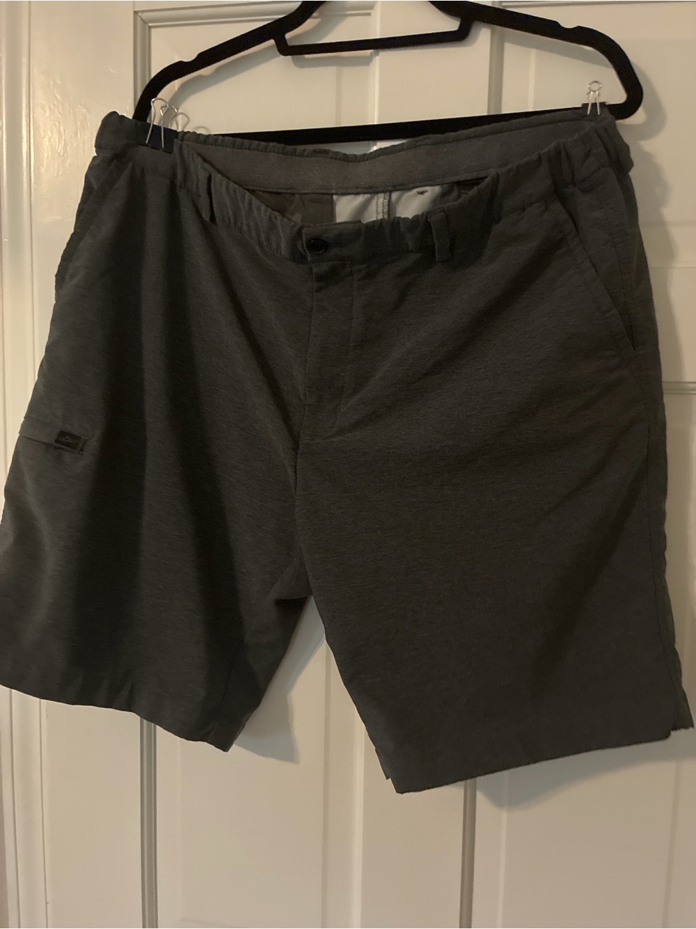 Greg Norman Collection Charcoal Flat-Front Men's Shorts